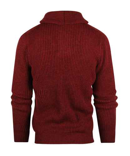 Lamswollen Sjaalkraag Pullover  | Red Velvet
