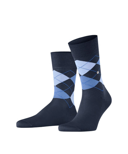 Sok Manchester Kort | Navy/Blue diamond check