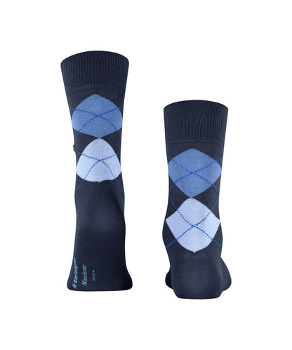 Sok Manchester Kort | Navy/Blue diamond check