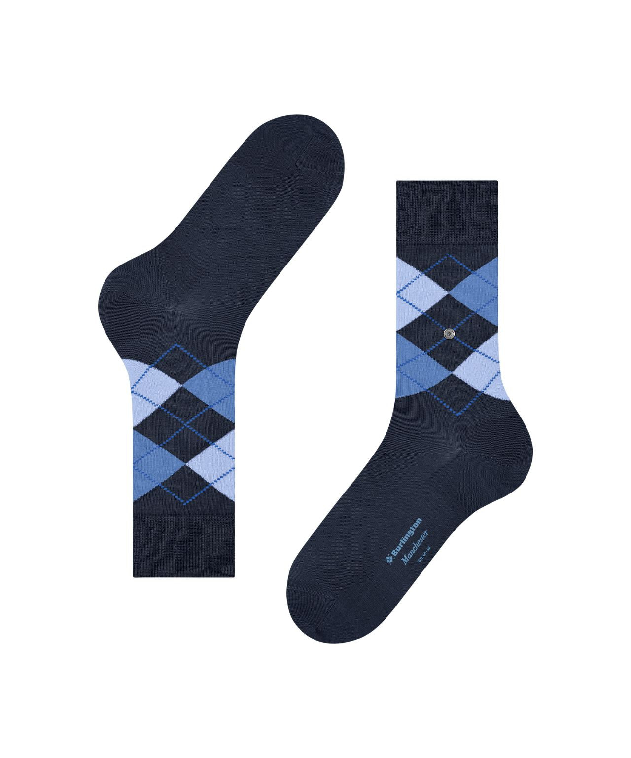 Sok Manchester Kort | Navy/Blue diamond check