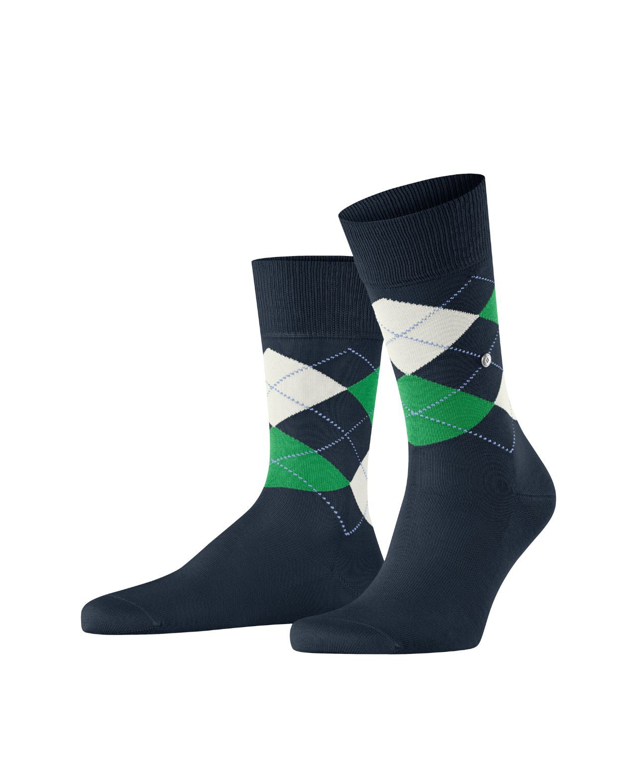 Sok Manchester Kort | Dark Navy/Green diamond check