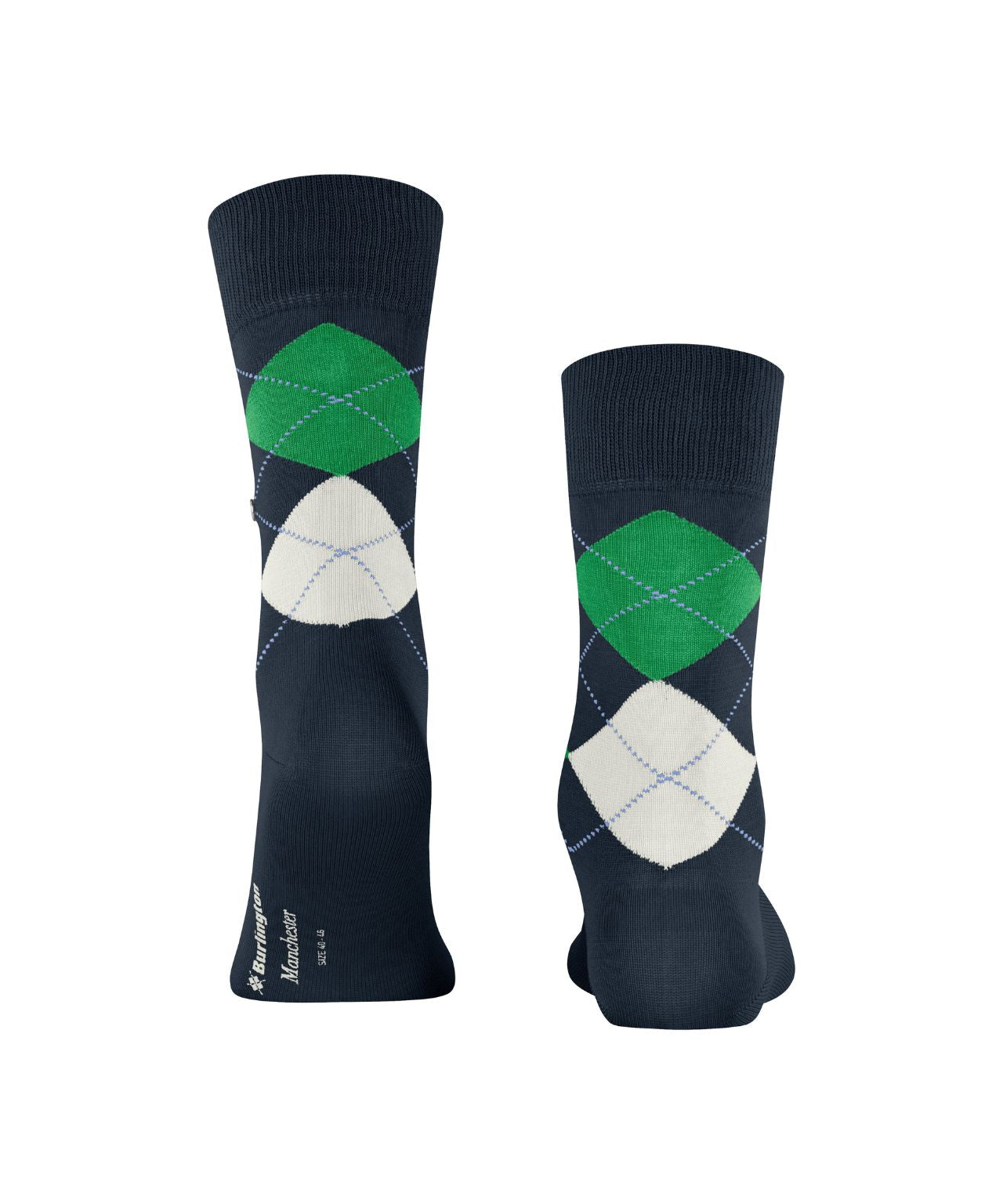 Sok Manchester Kort | Dark Navy/Green diamond check