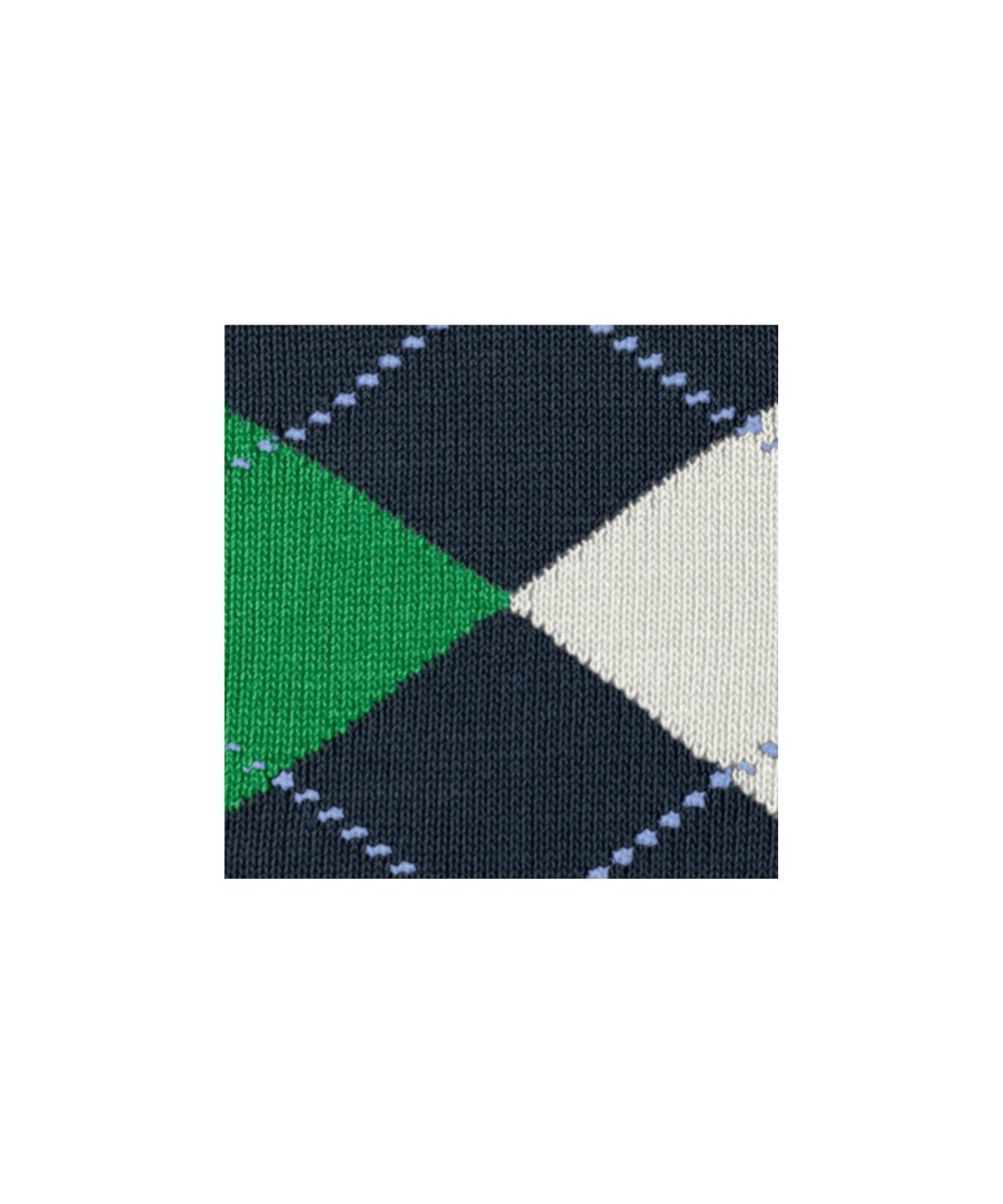 Sok Manchester Kort | Dark Navy/Green diamond check