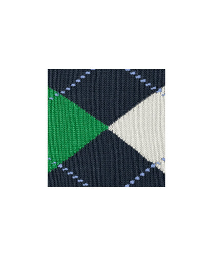 Sok Manchester Kort | Dark Navy/Green diamond check