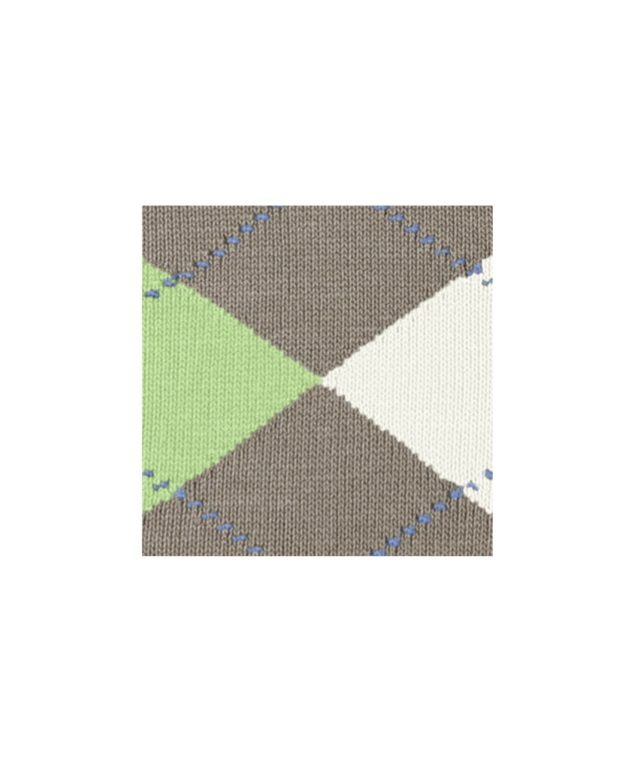Sok Manchester Kort | Greige/Green diamond check