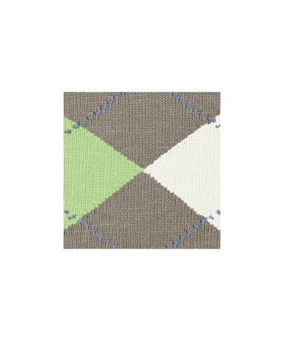 Sok Manchester Kort | Greige/Green diamond check
