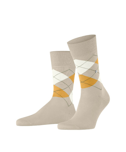 Sok Manchester Kort | Sand/Beige/Orange diamond check