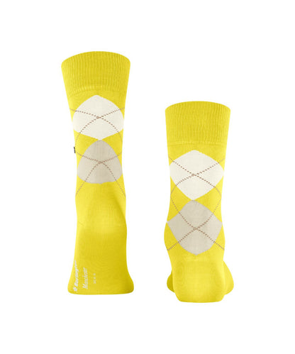 Sok Manchester Kort | Bright Yellow diamond check
