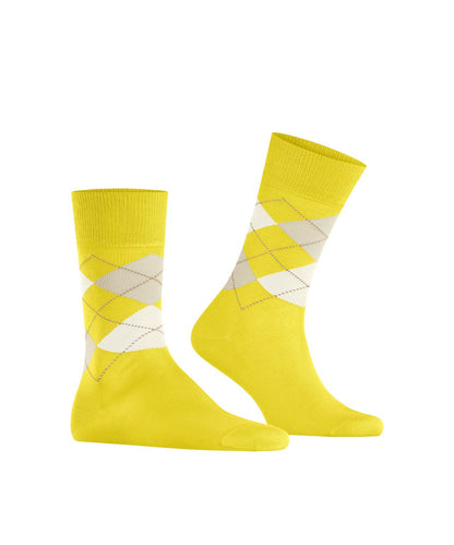 Sok Manchester Kort | Bright Yellow diamond check
