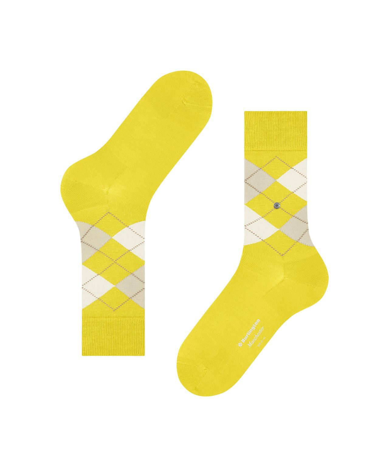Sok Manchester Kort | Bright Yellow diamond check