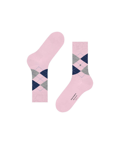 Sok Manchester Kort | Light Pink/Navy/Grey diamond check