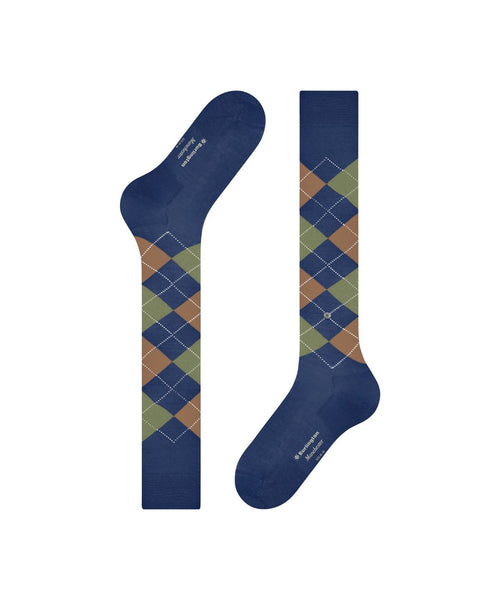 Manchester heren kniekousen | Blauw