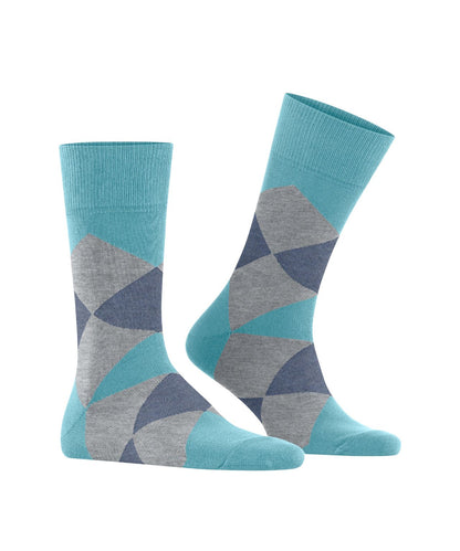 Sok Clyde | Aqua/Grey check