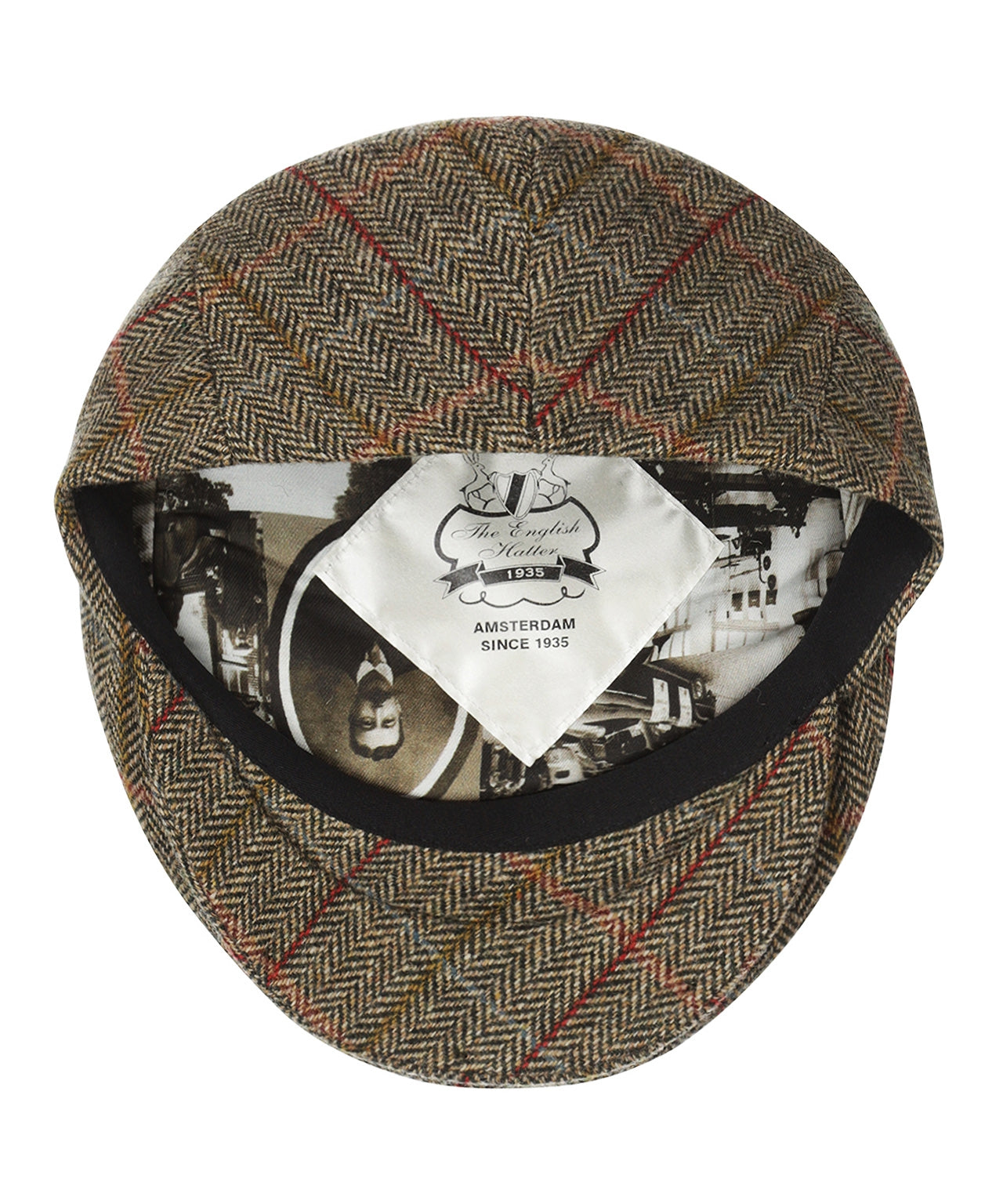 Klassieke Cap | Beige Herringbone Overcheck