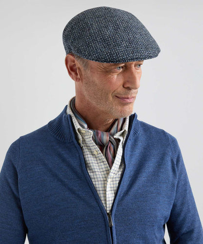 Tweed-Mütze vorgeformt | Blau