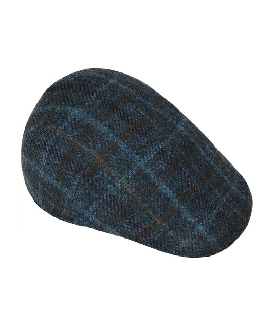 Jockey Tweed Cap | Donkerblauw Brushed Ruit