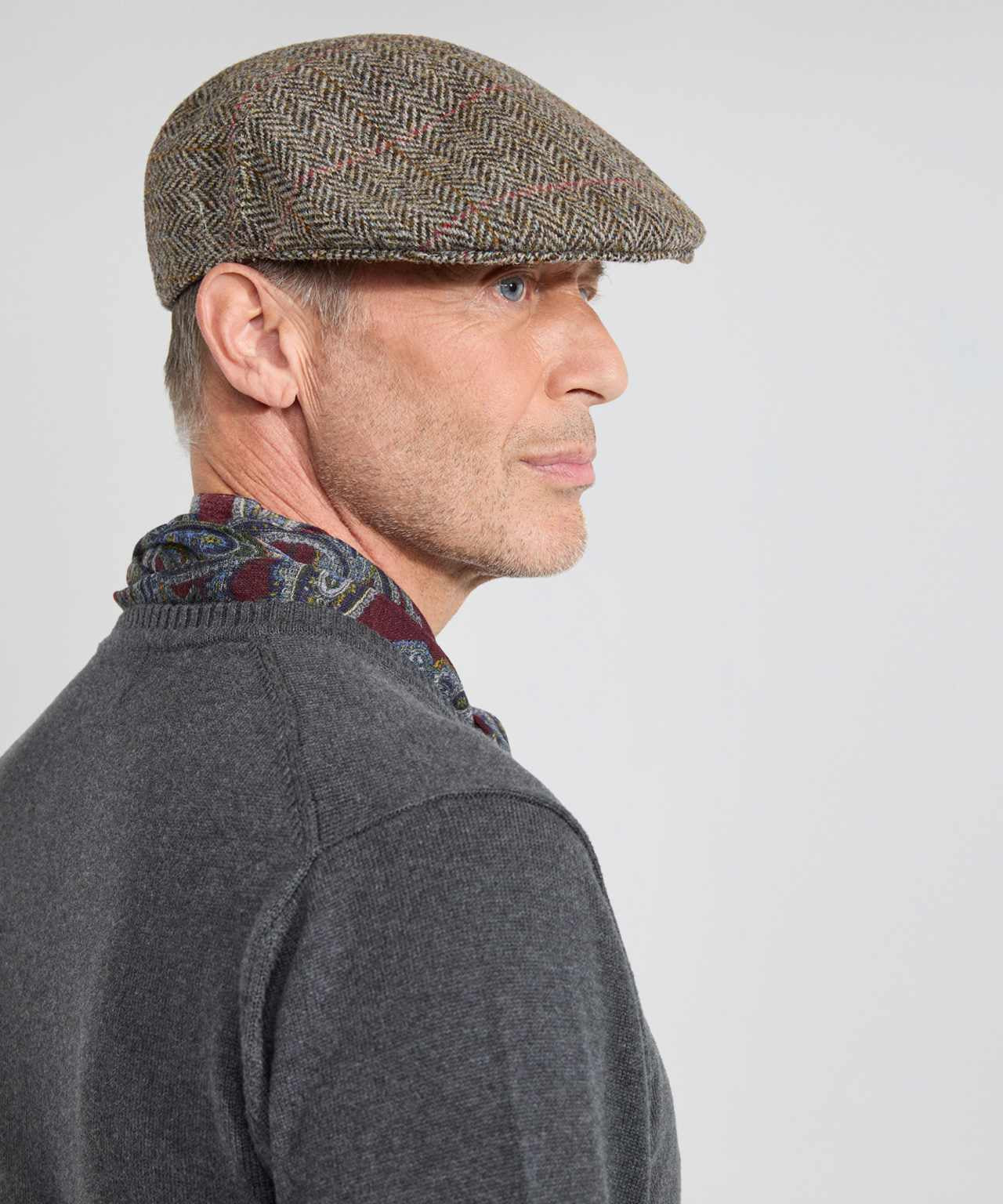 Tweed-Kappe vorgeformt | Braun