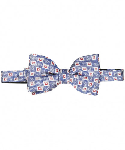 Strik zijde | Blauw Rood Print