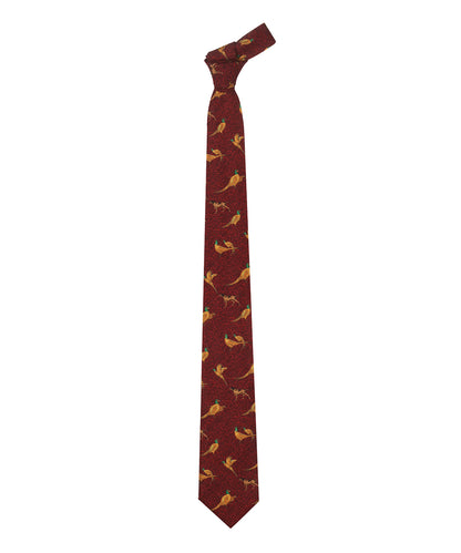Stropdas Wol | Bordeaux Fazant