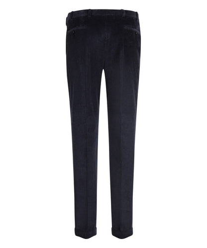 Cordhose mit breitem Rippstrick | Marineblau