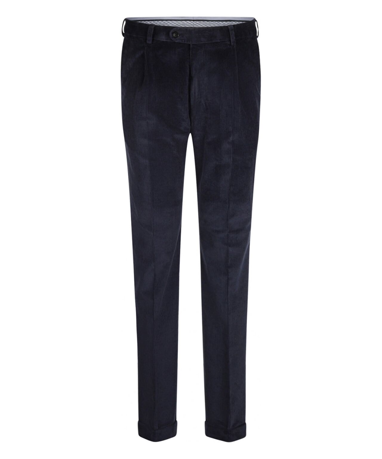 Cordhose mit breitem Rippstrick | Marineblau