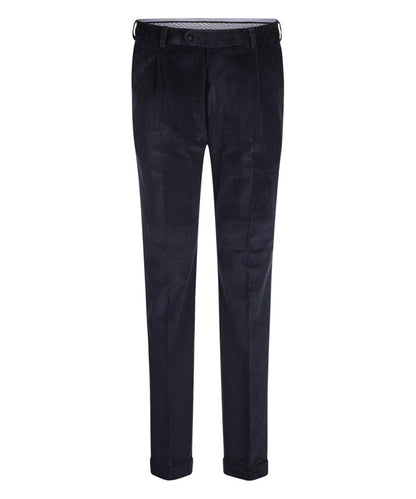 Cordhose mit breitem Rippstrick | Marineblau