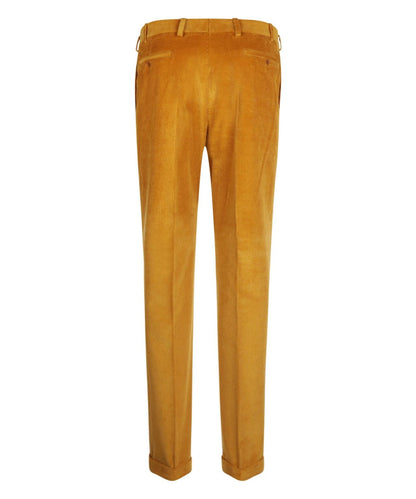 Corduroy Pantalon Brede Rib | Geel