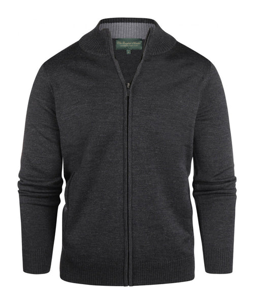 Merino-Reißverschlussweste | Anthrazitgrau