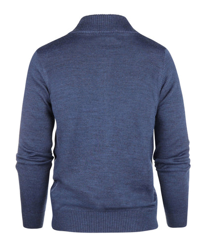 Merino-Reißverschlussweste | Blau
