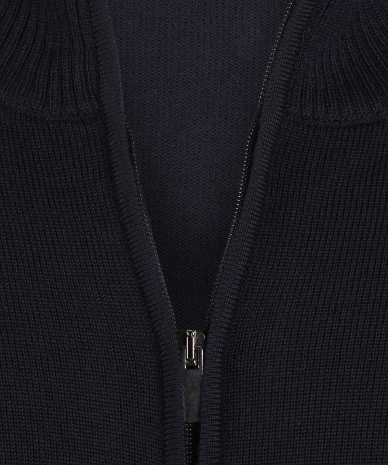 Merino-Reißverschlussweste | Marineblau