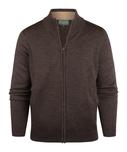 Merino Rits Vest | Bruin Melange