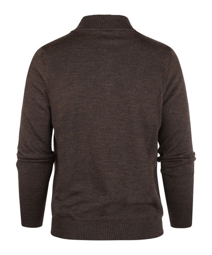 Merino Rits Vest | Bruin Melange