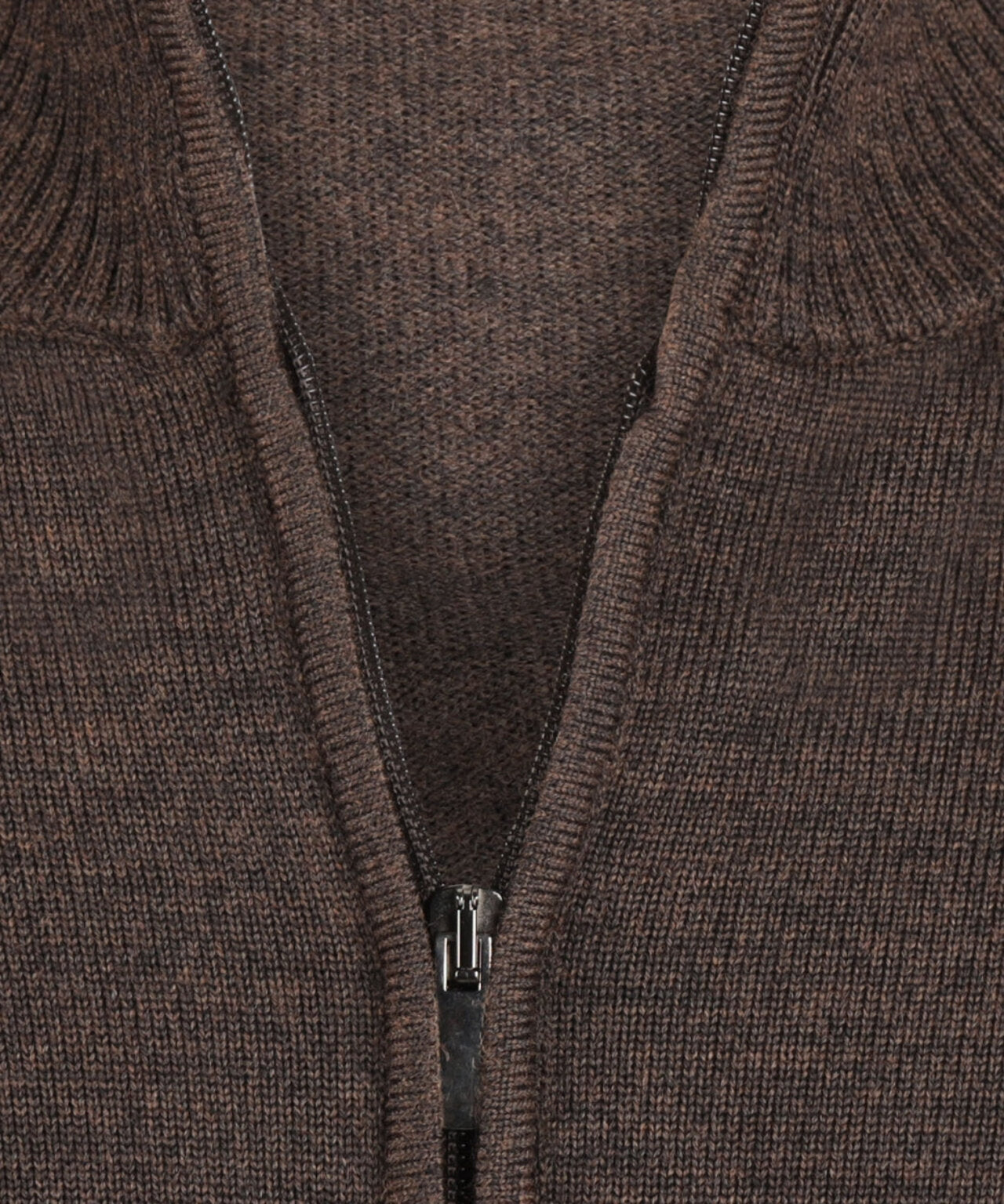 Merino Rits Vest | Bruin Melange