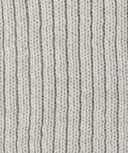 Ribbed merino scarf | Grey