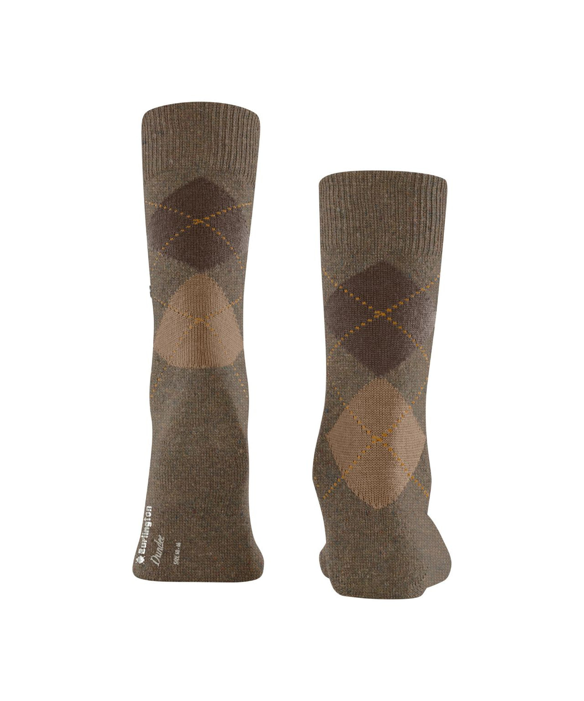 Dundee Sok | Hazelnut Brown Diamond Check