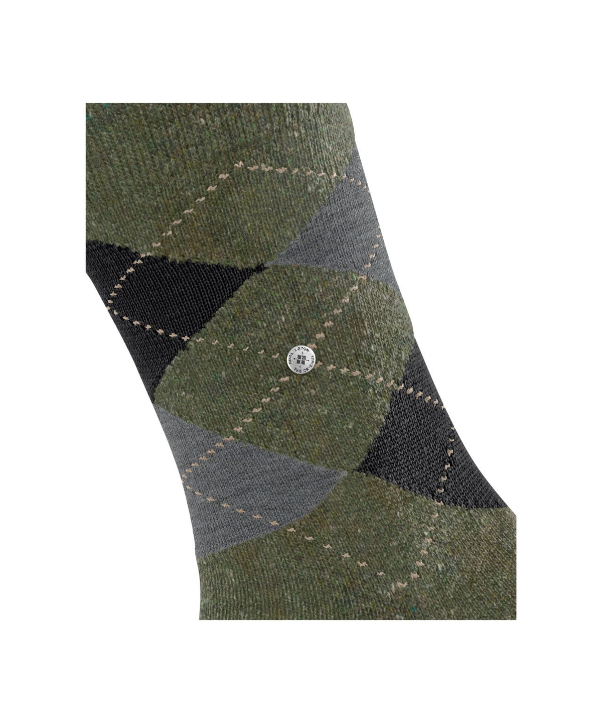 Dundee Sok | Jasper Green Melange Diamond Check
