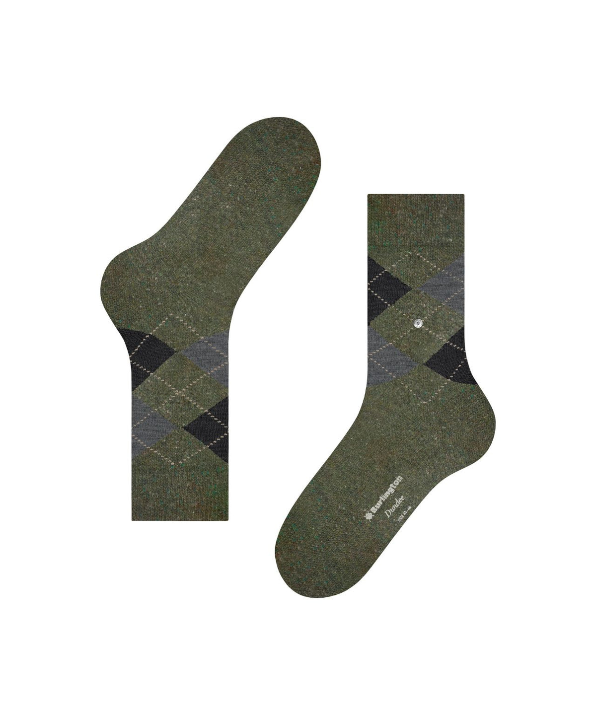 Dundee Sok | Jasper Green Melange Diamond Check