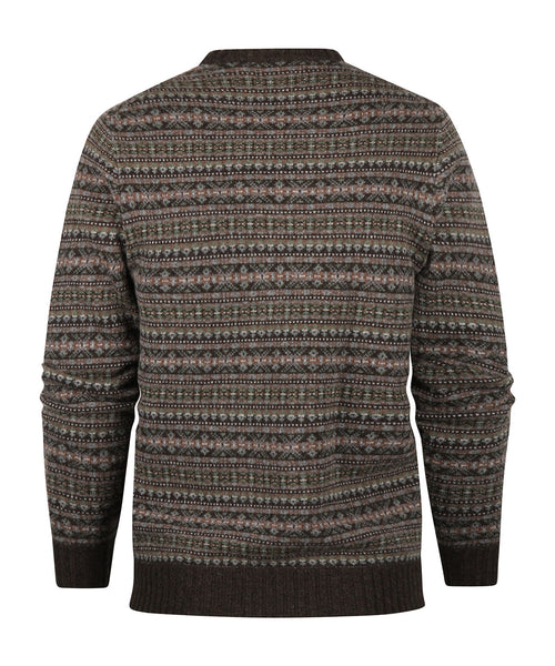 AP Ronde Hals Fairisle | Bruin
