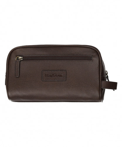 Leather Washbag | Dark Brown