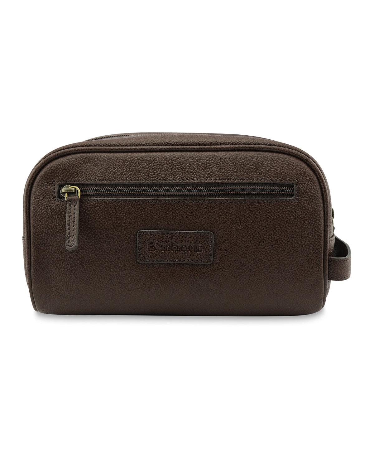 Leather Washbag | Dark Brown