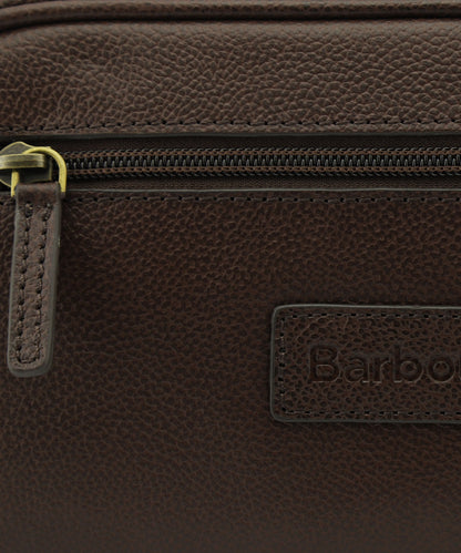 Leather Washbag | Dark Brown