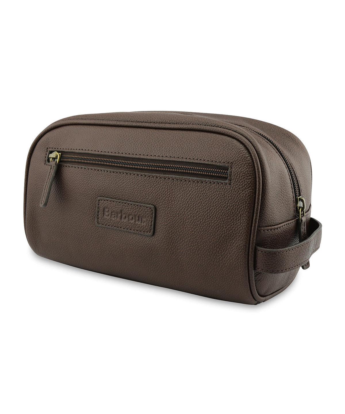 Leather Washbag | Dark Brown