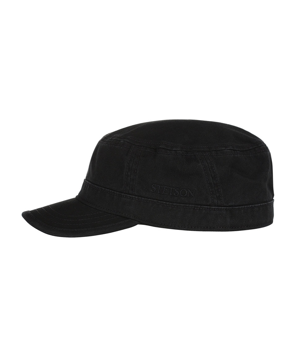 Army-Cap aus Baumwolle | Schwarz