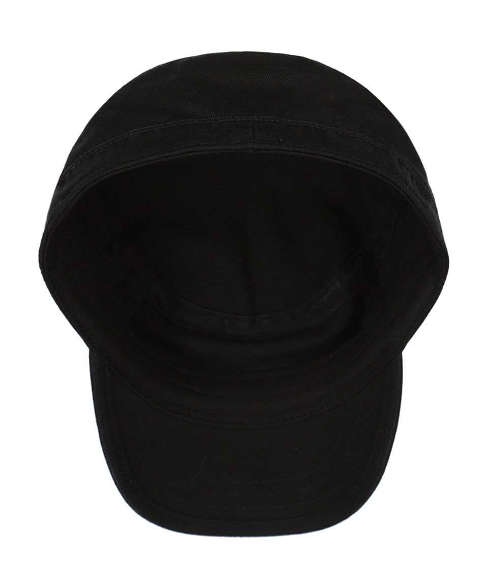 Army-Cap aus Baumwolle | Schwarz