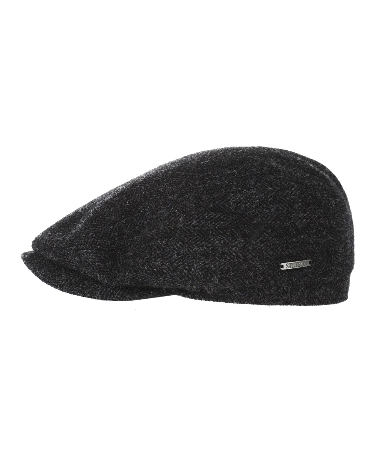 Driver Cap Wool Herringbone | Zwart Herringbone