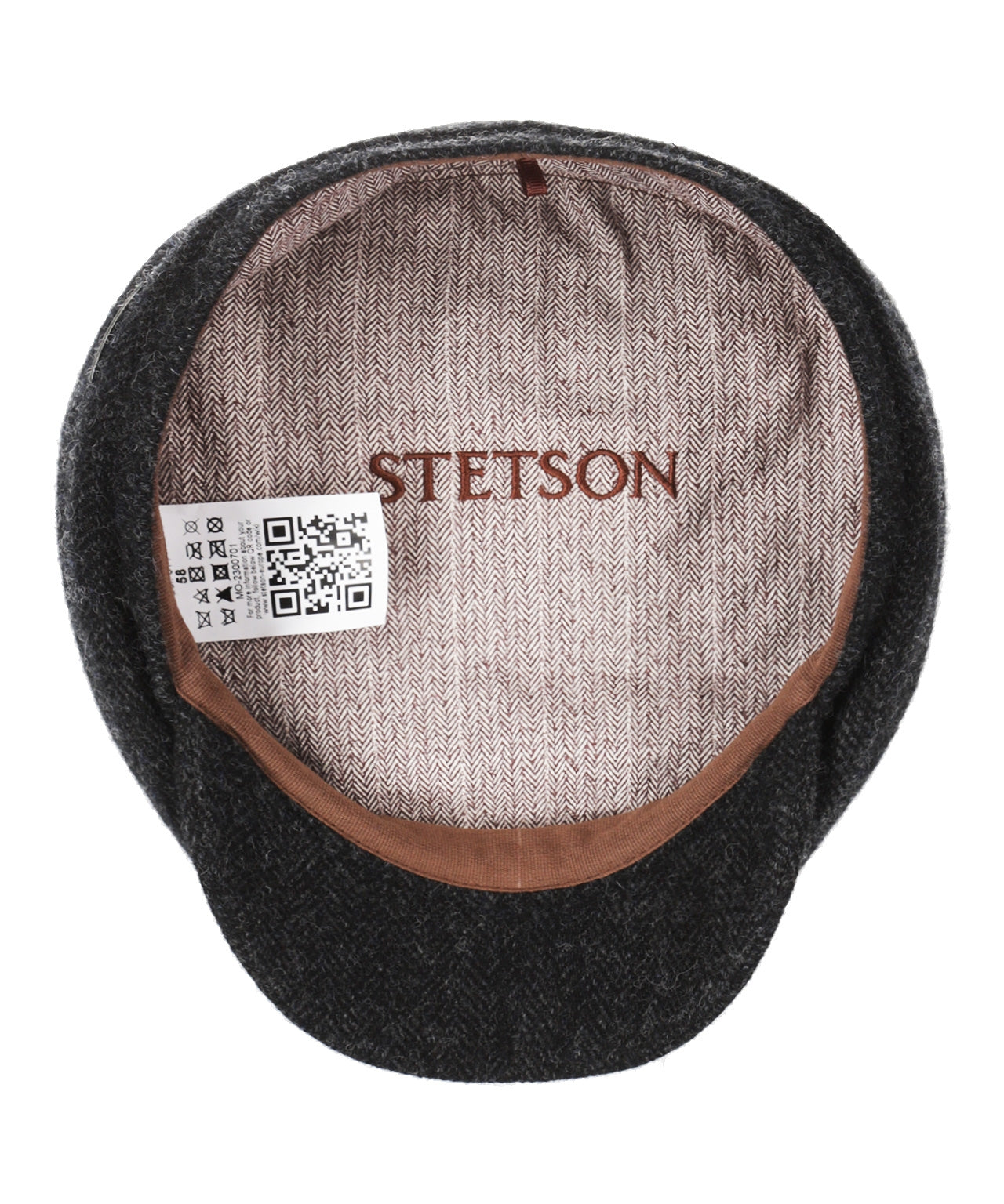 Driver Cap Wool Herringbone | Zwart Herringbone
