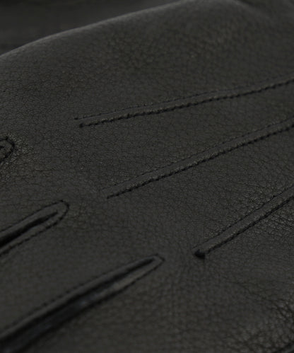 Stetson Handschuhe aus Hirschleder mit Kaschmir | Schwarz