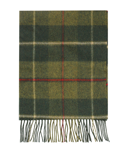 Checkered Lambswool Scarf | Country Green Red Cream Plaid