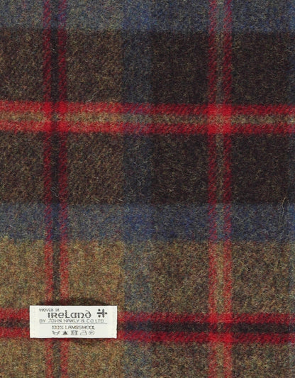 Lambswool Scarf Medium | Rust Brown Red Plaid