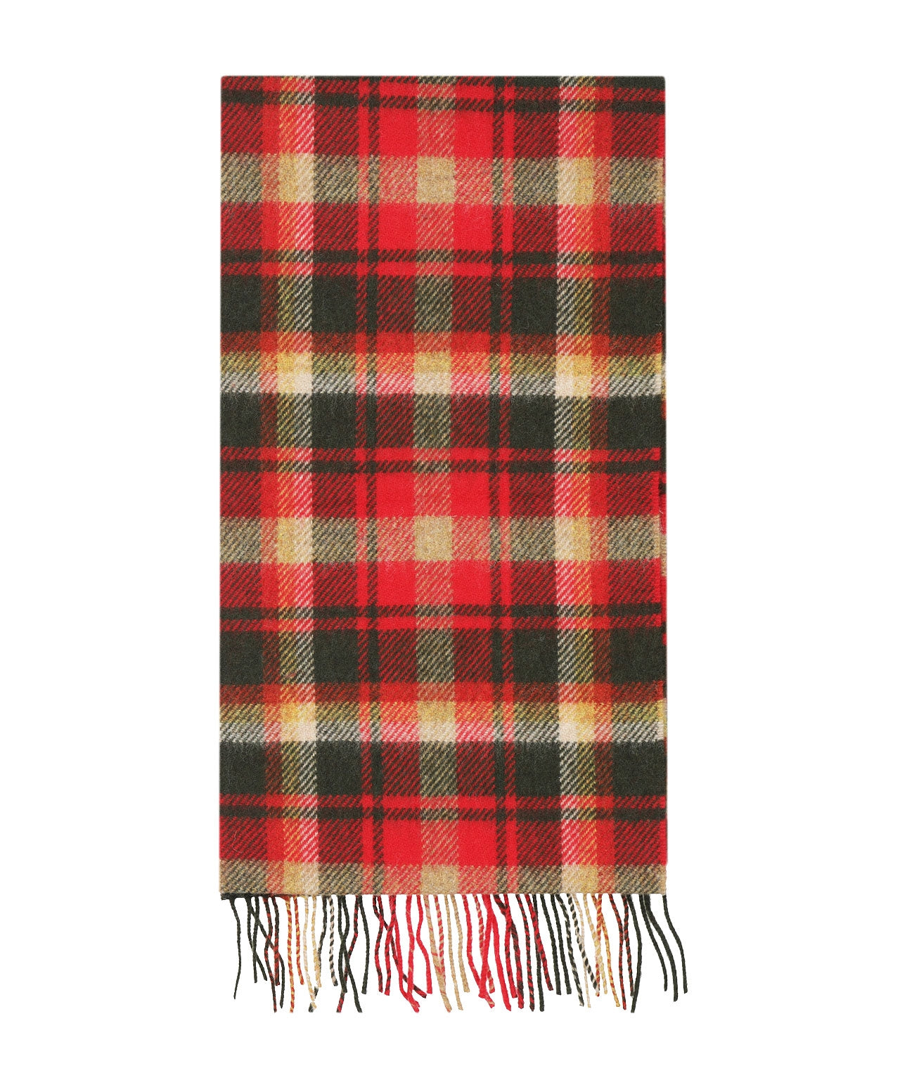 Lambswool Scarf Long | Red Green Check